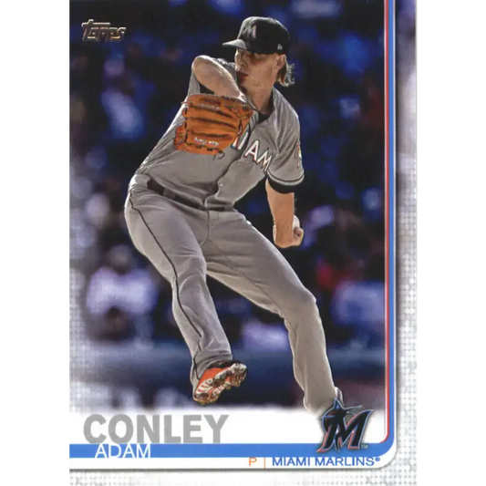 2019 Topps #663 Adam Conley NM-MT Miami Marlins Baseball Card - Baseball Cards