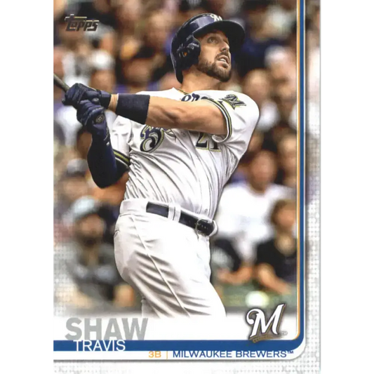 2019 Topps #676 Travis Shaw NM-MT Milwaukee Brewers Baseball Card - Baseball Card