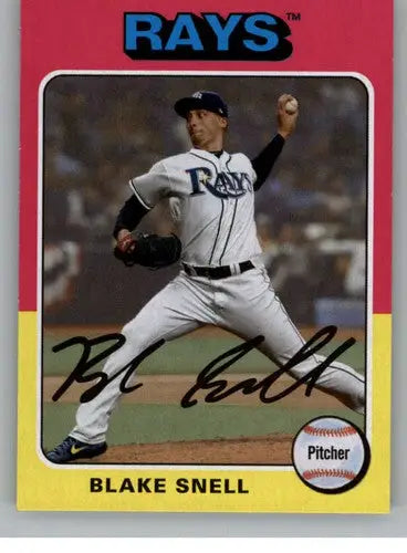 Signed Blake Snell baseball card from 2019 Topps Archives with original gloss