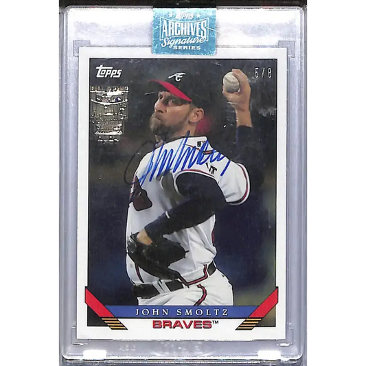 2019 Topps Archives #258 John Smoltz NM-MT Auto 5/8 Atlanta Braves - Baseball Card Single