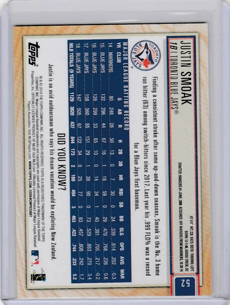 Baseball trading card featuring Justin Smoak, Topps Big League Black & White design