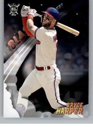 Bryce Harper baseball card from 2019 Topps Big League Blast Big League team series