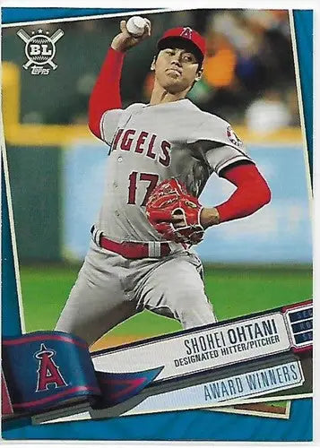 Shohei Ohtani baseball card from Topps Big League Blue 2019 Big League collection