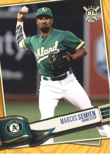Original gloss of Marcus Semien baseball card from Topps Big League Gold series