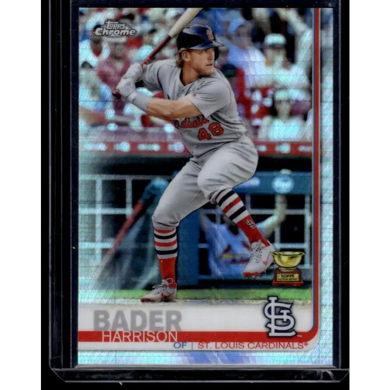 2019 Topps Chrome #13 Harrison Bader NM-MT St. Louis Cardinals Baseball Card - Baseball Card Single