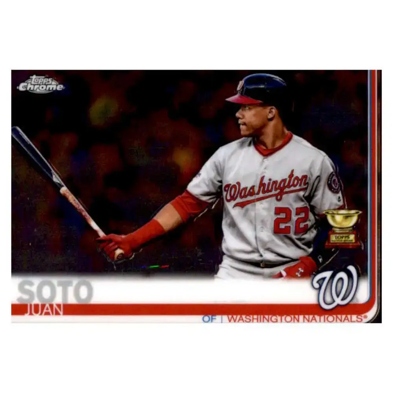 2019 Topps Chrome #155 Juan Soto NM-MT Washington Nationals Baseball Card - Baseball Card Single