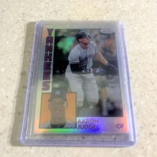 Aaron Judge Topps Chrome 1984 Refractor trading card showcasing superstar’s appeal