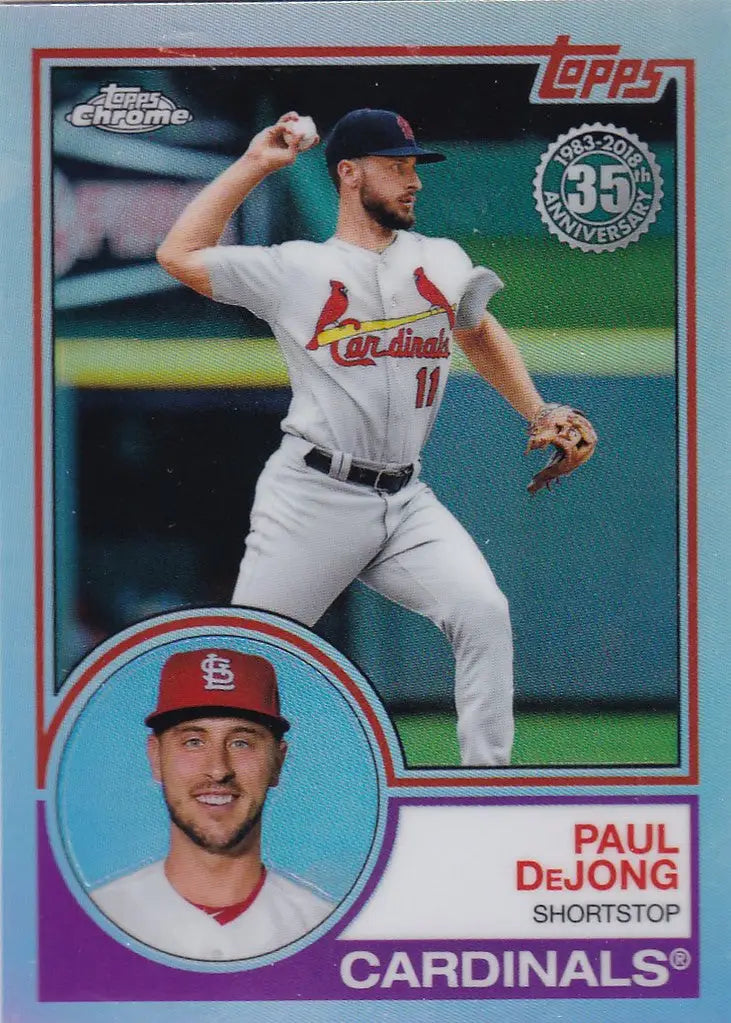 2019 Topps Chrome #83T-22 Paul Dejong Refractor - St. Louis Cardinals - Baseball Card Single