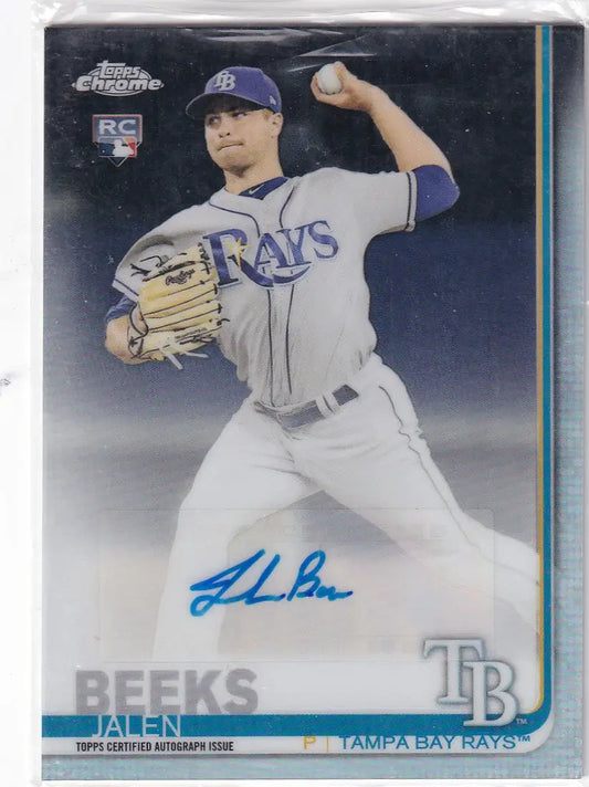 2019 TOPPS CHROME #CUA-JB JALEN BEEKS AUTO- TAMPA BAY RAYS - Baseball Card Single