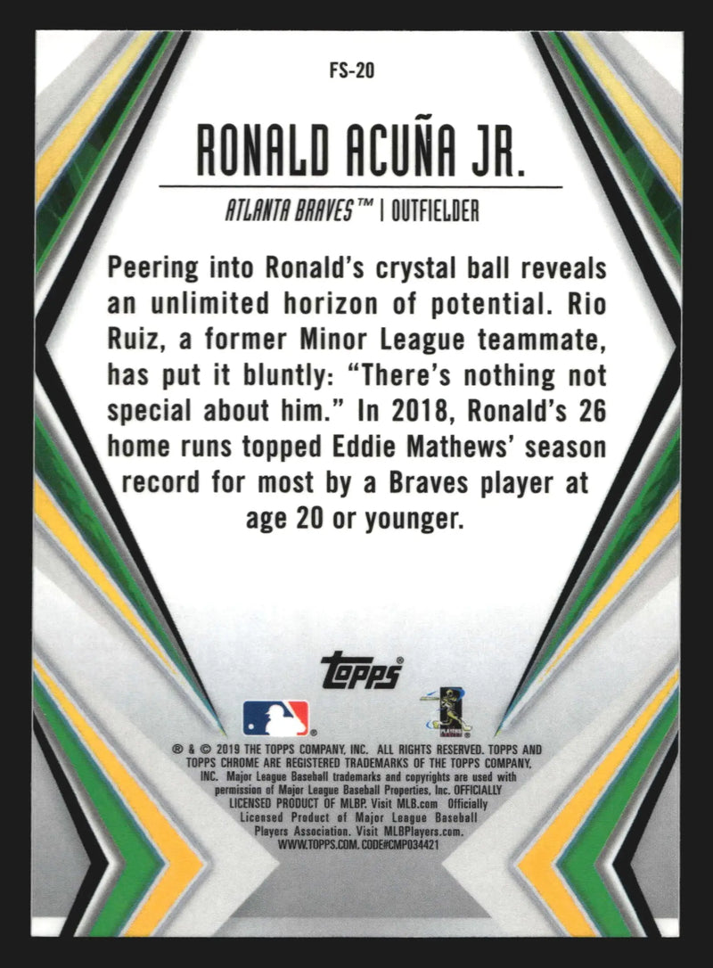 2019 Topps Chrome #FS-20 Ronald Acuna Jr. Atlanta Braves - Baseball Card Single
