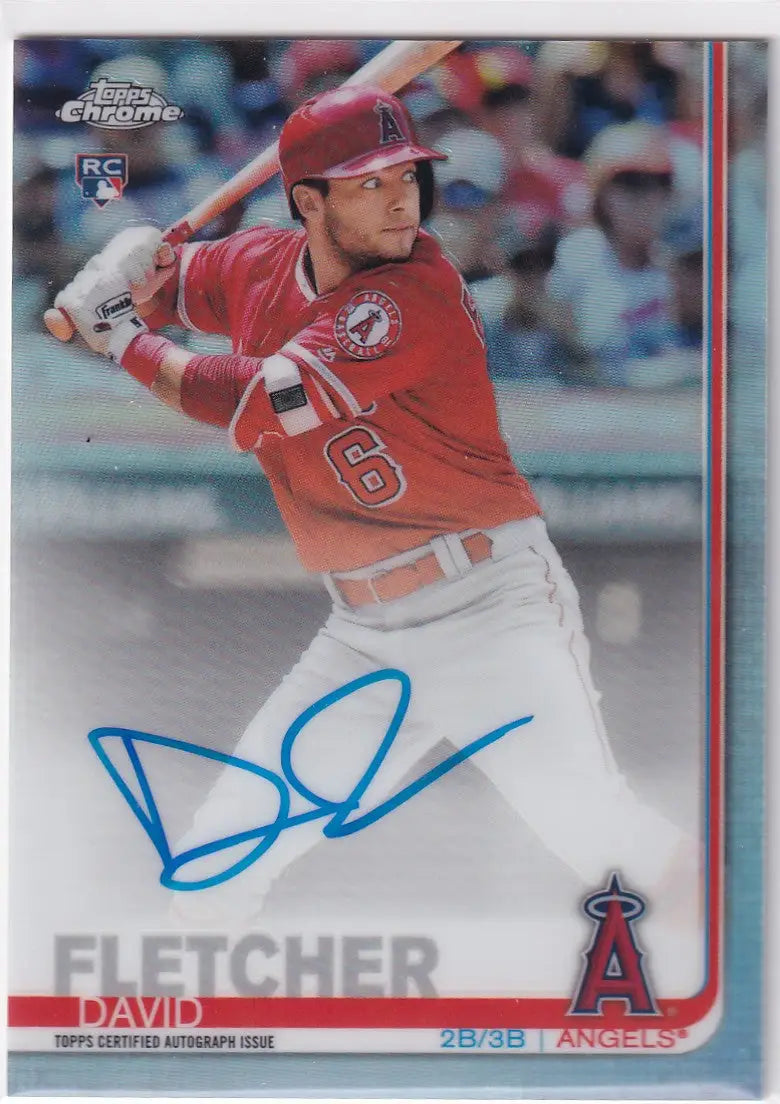 2019 TOPPS CHROME #RA-DF DAVID FLETCHER AUTO 499/499- ANGELS