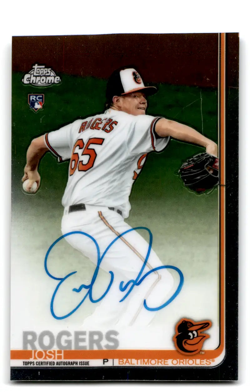 2019 Topps Chrome Rookie Autographs #RA-JR Josh Rogers NM Near Mint Aut ID:79521 - Baseball Card Single