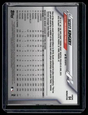2019 Topps Chrome Scott Kingery #64 X-Fractor Baseball - Baseball Card Single