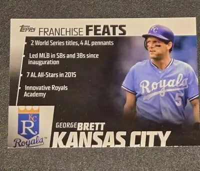 2019 Topps #FF-13 George Brett Franchise Feats - Baseball Card Single