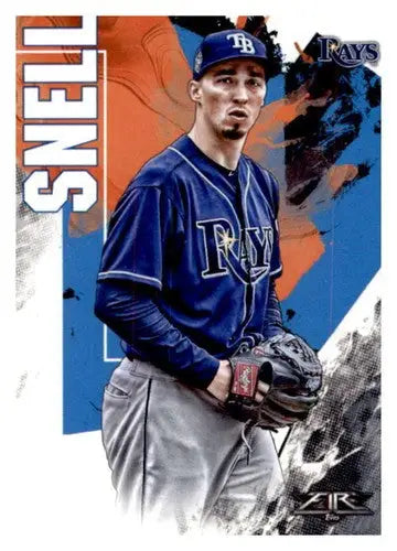 Original gloss Blake Snell baseball card 2019 Topps Fire NM-MT Rays featuring Blake Snell