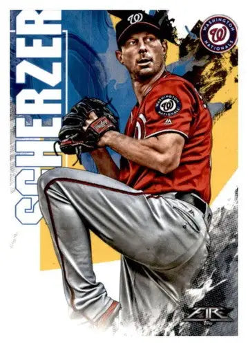 2019 Topps Fire #176 Max Scherzer NM-MT Nationals - Baseball Card Single