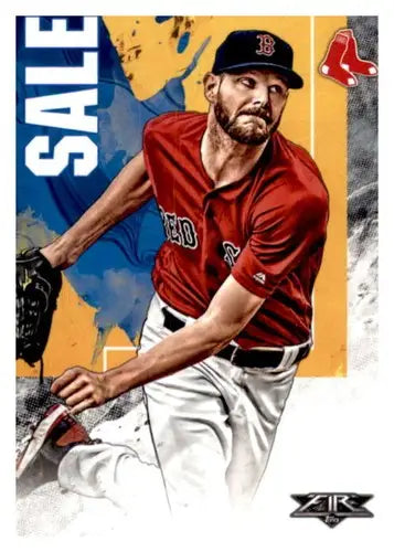 2019 Topps Fire #192 Chris Sale NM-MT Red Sox - Baseball Card Single