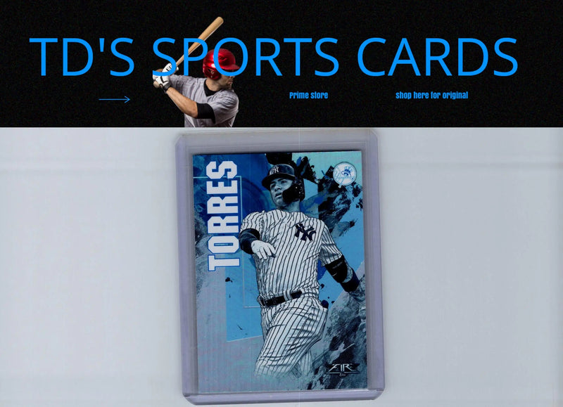 Gleyber Torres baseball card from 2019 Topps Fire Torres Blue Chip series