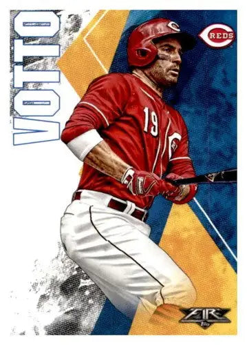 Original gloss baseball card of Joey Votto NM-MT from 2019 Topps Fire Reds