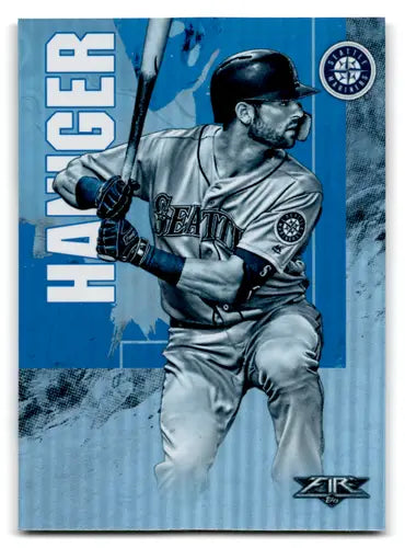 Original gloss Blue Chip Baseball Card featuring Mitch Haniger from 2019 Topps Fire