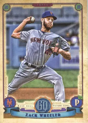 Zack Wheeler baseball card from 2019 Topps Gypsy Queen with original gloss featuring Mets