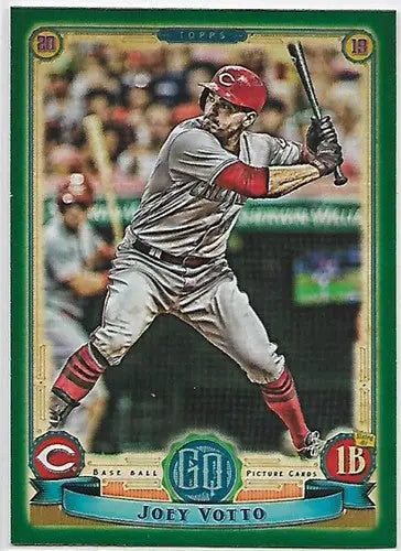 Joey Votto baseball card from Topps Gypsy Queen Green series in 2019 Reds collection