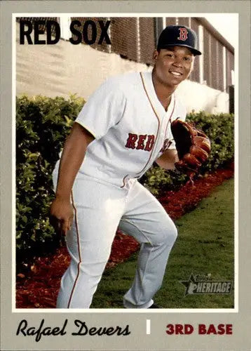 2019 Topps Heritage #163 Rafael Devers NM-MT Red Sox - Baseball Card Single