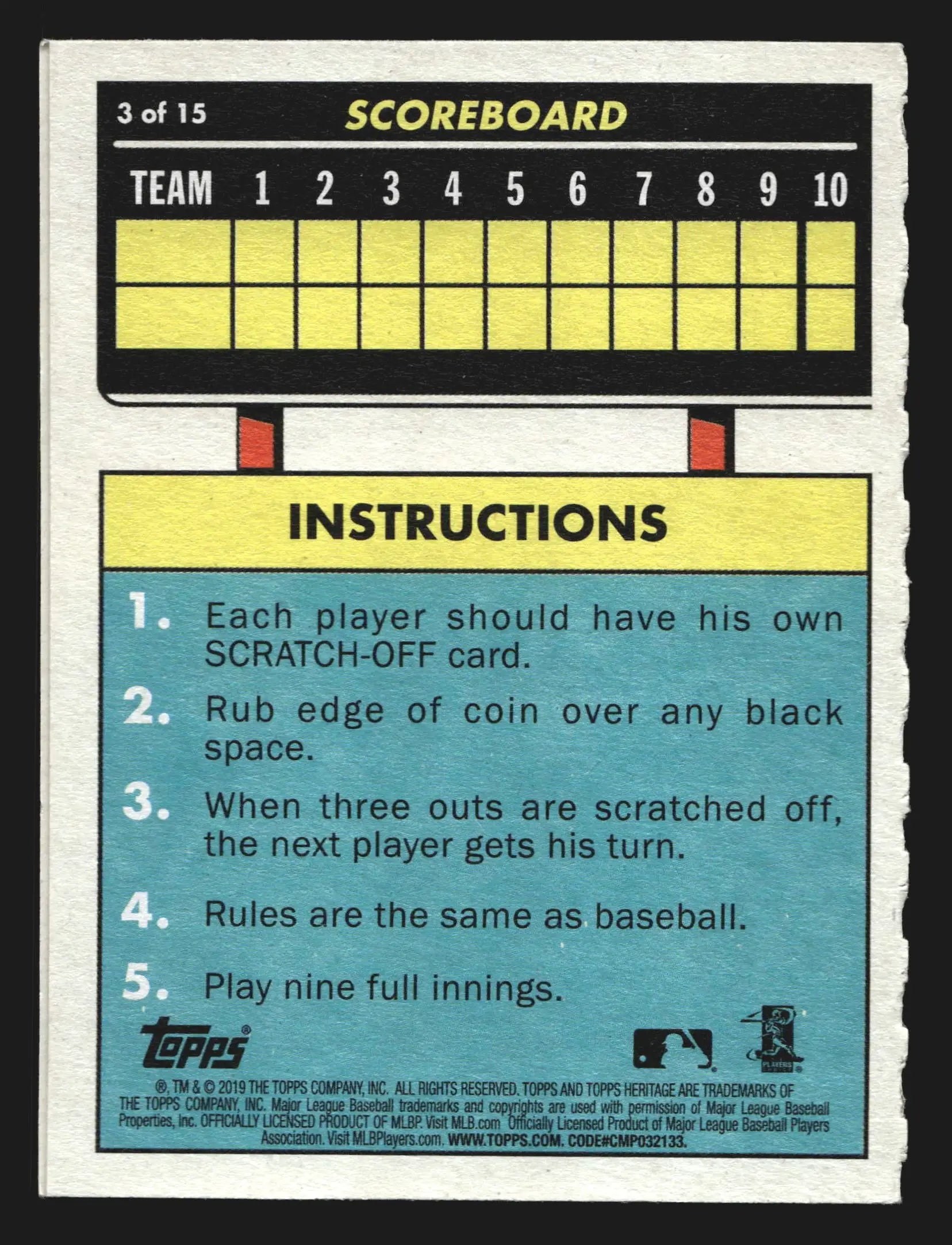 2019 Topps Heritage 1970 Scratch-Off #3 Khris Davis Athletics - Baseball Card Single