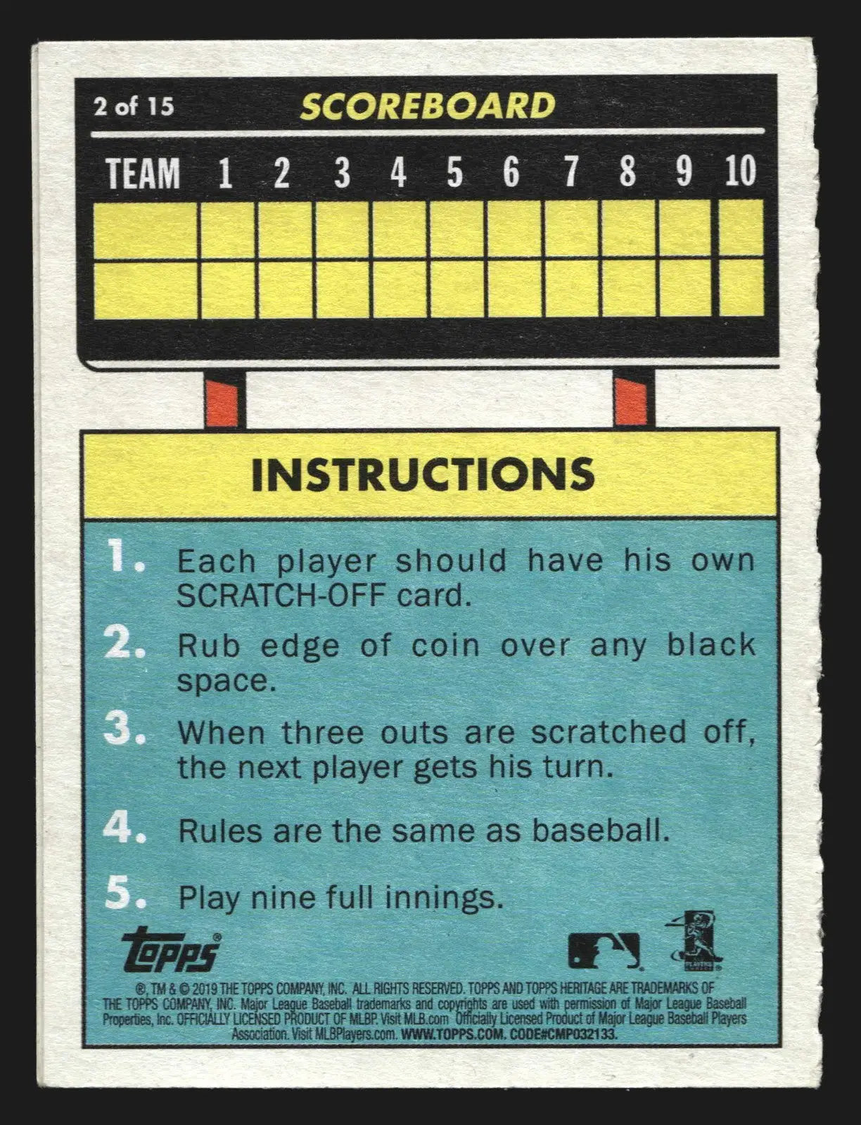 2019 Topps Heritage 1970 Topps Scratch Off Jose Altuve #2 Astros - Baseball Card Single