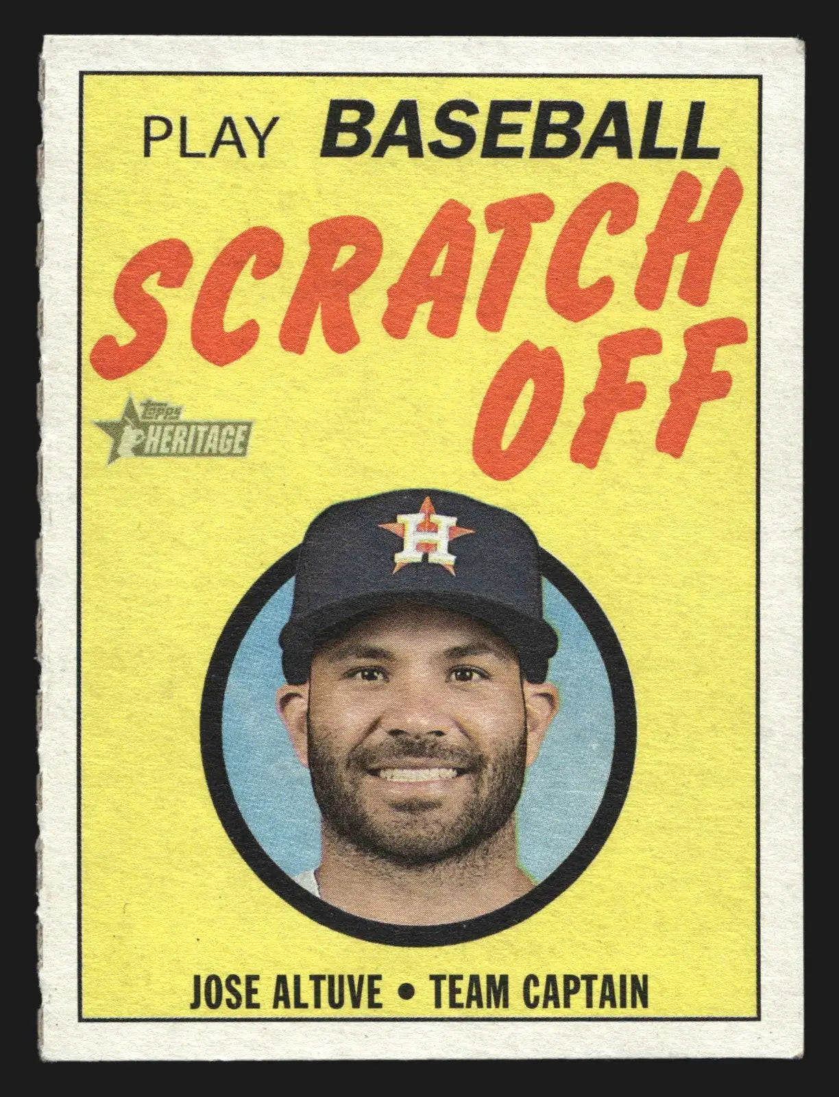 2019 Topps Heritage 1970 Topps Scratch Off Jose Altuve #2 Astros - Baseball Card Single
