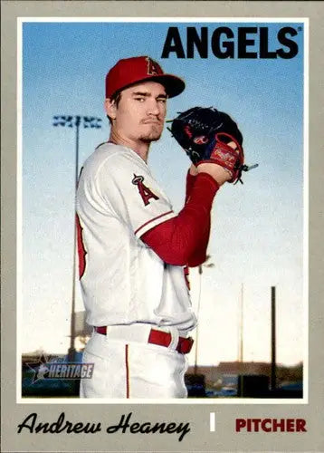 2019 Topps Heritage #203 Andrew Heaney NM-MT Angels - Baseball Card Single
