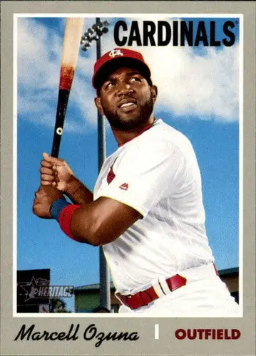 2019 Topps Heritage #220 Marcell Ozuna NM-MT Cardinals - Baseball Card Single
