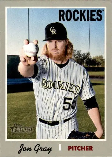 2019 Topps Heritage #255 Jon Gray NM-MT Rockies - Baseball Card Single