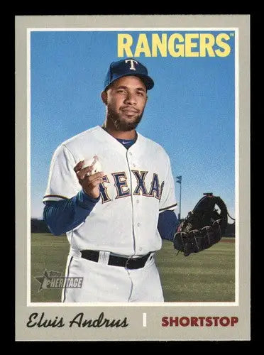 2019 Topps Heritage #303 Elvis Andrus NM-MT Rangers - Baseball Card Single