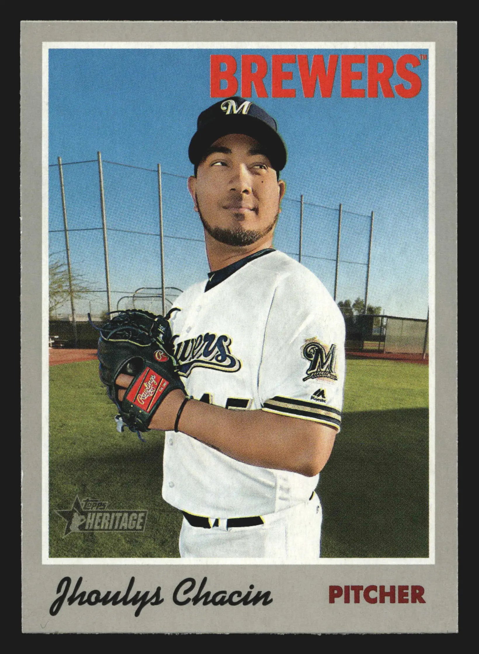 2019 Topps Heritage #31 Jhoulys Chacin Milwaukee Brewers - Baseball Card Single