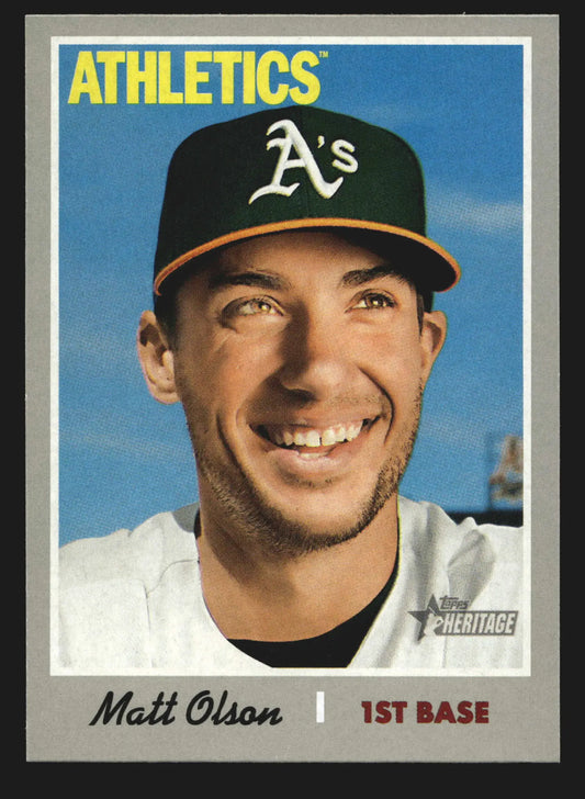 2019 Topps Heritage #331 Matt Olson Oakland Athletics - Baseball Card Single