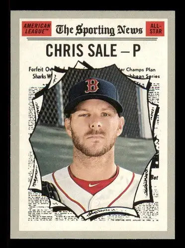2019 Topps Heritage #350 Chris Sale NM-MT Red Sox - Baseball Card Single