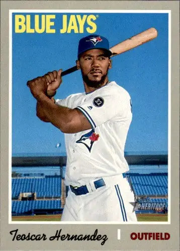 2019 Topps Heritage #398 Teoscar Hernandez NM-MT Blue Jays - Baseball Card Single