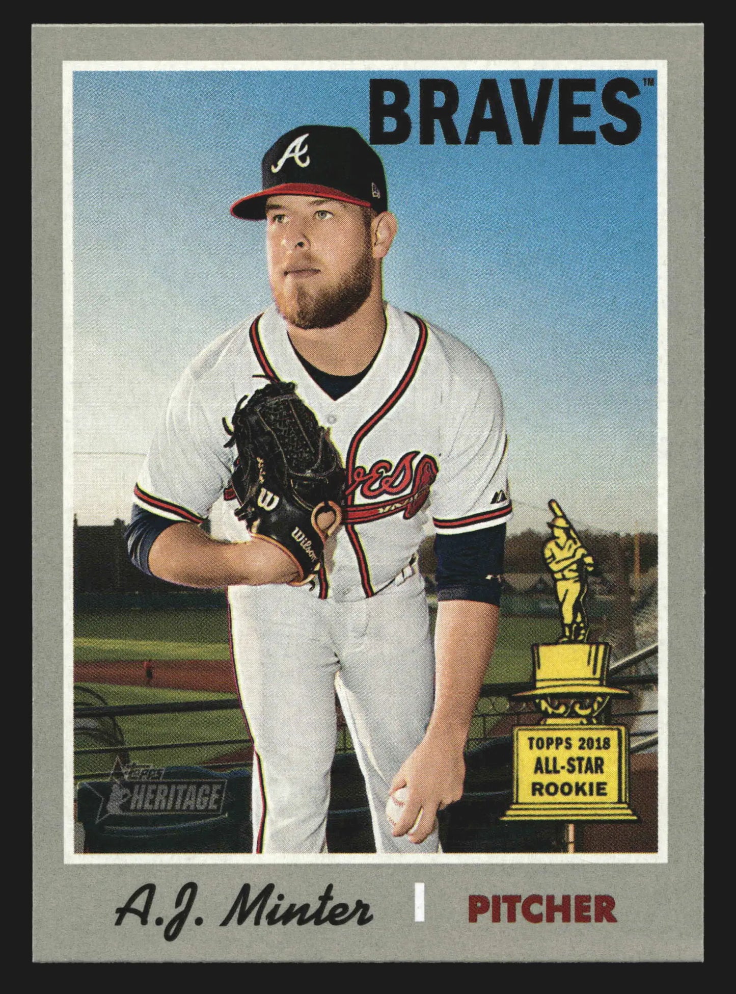 2019 Topps Heritage A.J. Minter #232 Rookie Cup Atlanta Braves - Baseball Card Single