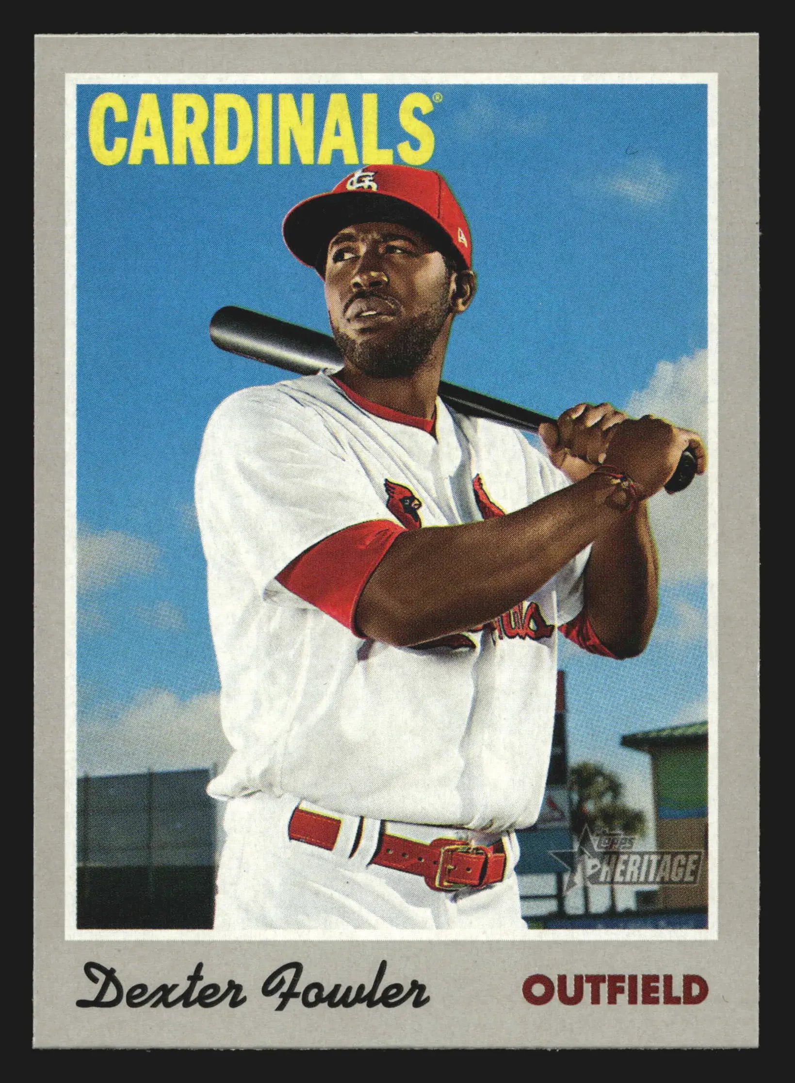 2019 Topps Heritage Dexter Fowler #76 St. Louis Cardinals - Baseball Card Single