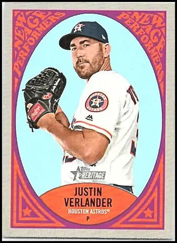 2019 Topps Heritage New Age Performers #NAP-12 Justin Verlander NM-MT A ID:22935 - Baseball Card Single