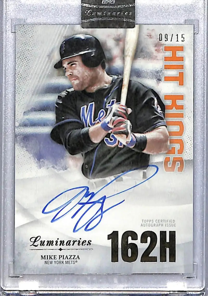 2019 Topps Luminaries Hit Kings #HK-MP Mike Piazza NM-MT Auto 9/15 New York Mets - Baseball Card Single