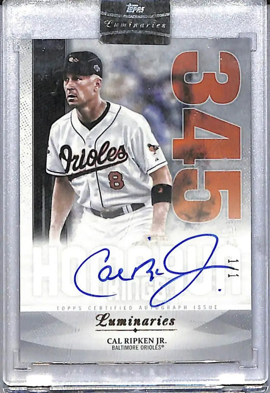 2019 Topps Luminaries Home Run Kings #HRK-CR Cal Ripken Jr. NM-MT Auto 1/1 Baltimore Orioles - Baseball Card Single