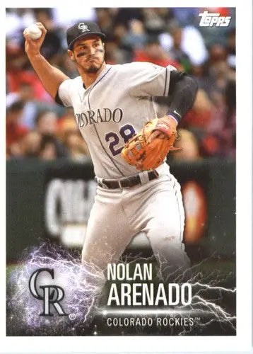 Original gloss Baseball card featuring Nolan Arenado from Topps MLB Stickers 2019