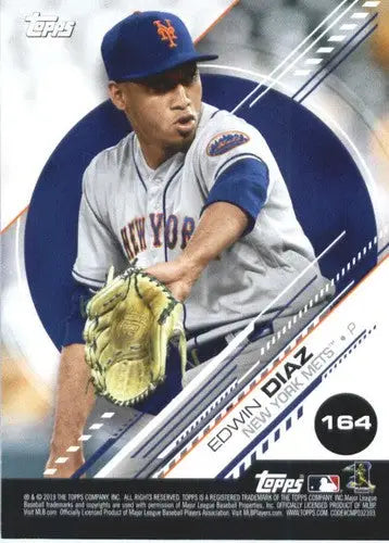 Edwin Diaz baseball card from 2019 Topps MLB Stickers featuring original gloss