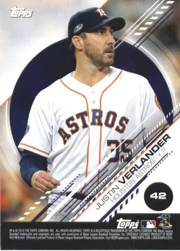 2019 Topps MLB Stickers #42 Justin Verlander NM-MT Astros ID:24537 - Baseball Card Single