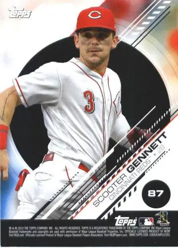 Scooter Gennett baseball card from 2019 Topps MLB Stickers series in NM-MT condition