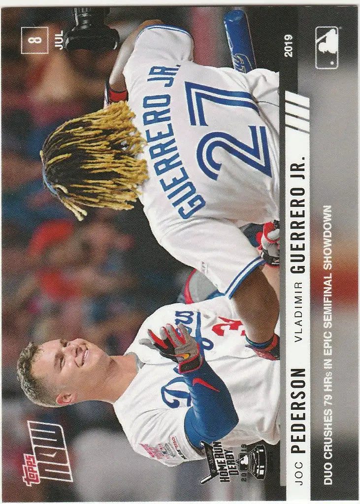 Baseball card of Joc Pederson in jersey number 21 for the Los Angeles Dodgers