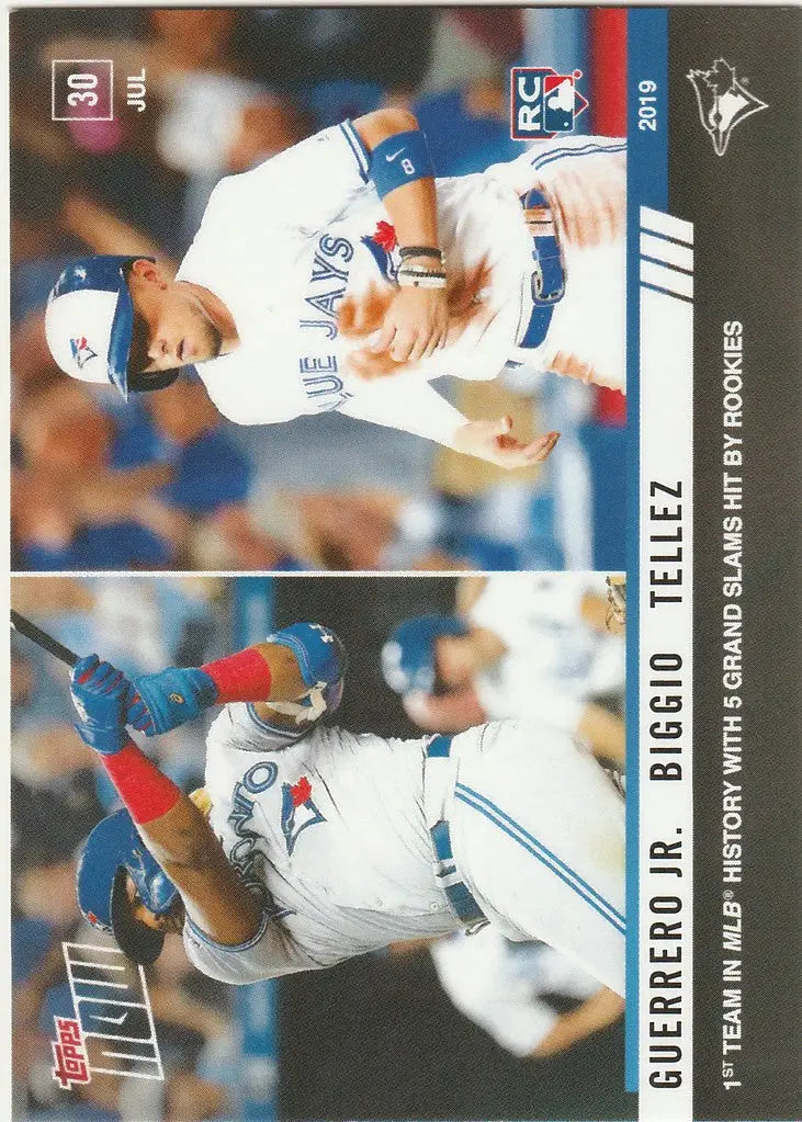 Baseball trading card of Vladimir Guerrero Blue Jays showcasing action shots