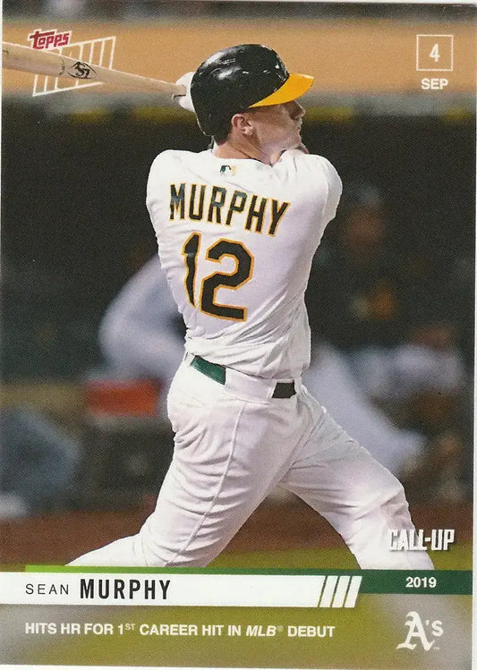 2019 TOPPS NOW #798 SEAN MURPHY HR IN 1ST CAREER HIT OAKLAND ATHLETICS - Baseball Card Single